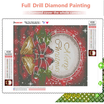 Treat Me Diamond Painting Kits Diamond Art Kit for Adults Full Drill Square Rhinestone Arts Christmas Pattern for Home Wall Decor, 30x40cm/11.8x15.7in