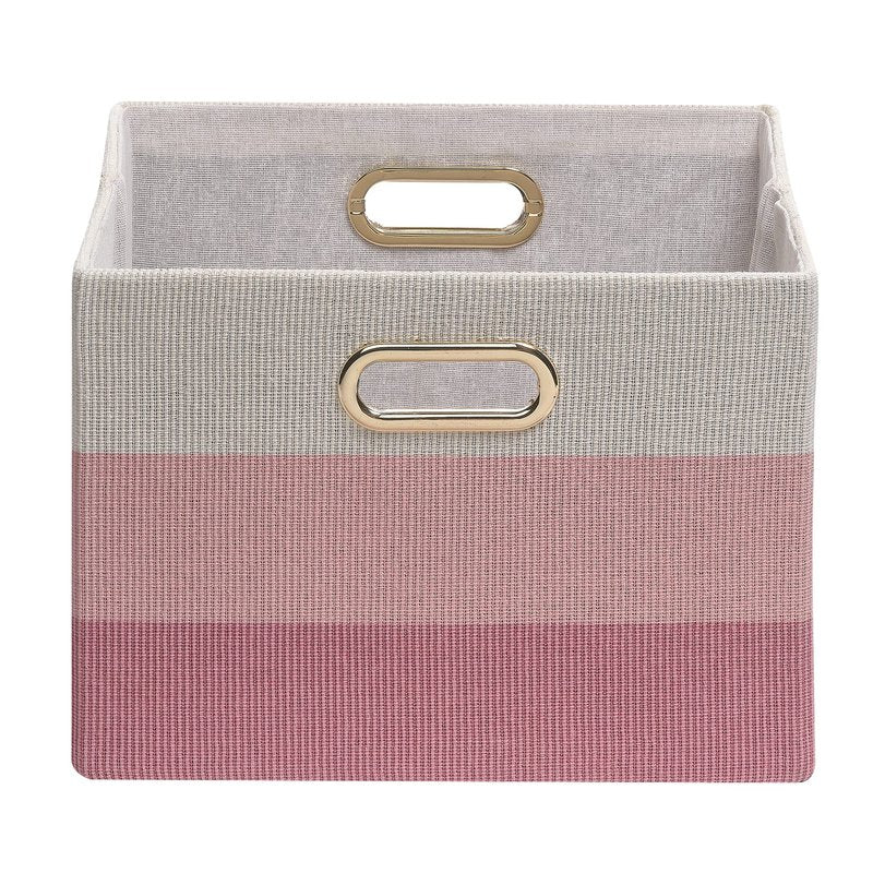 Lambs & Ivy Pink Ombre Foldable/Collapsible Storage Bin/Basket