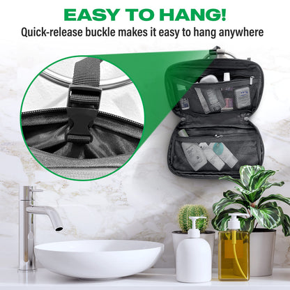 COR Surf Carry On Travel Backpack Bundle | Island Hopper Travel Backpack with Toiletry Bag and Compression Packing Cube Set (34L 2.0, Black with Green Zipper)