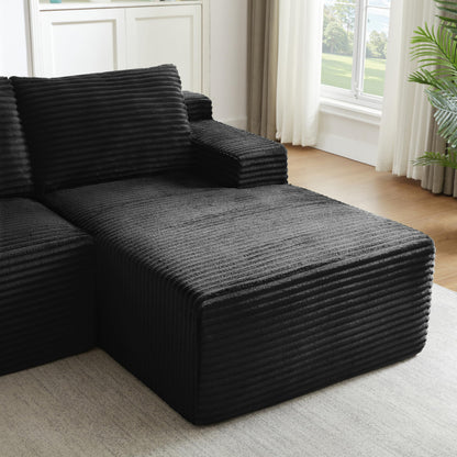 96" Modular Sectional Sofa, Cloud Sectional Couch with Deep Seat, Modern L-Shape Corner Sofa Couch with Right Facing Chaise,Upholstered Boneless Couches for Living Room Bedroom