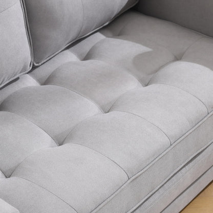 Trygoal Convertible Sofa Bed, Folding Loveseat Sleeper Sofa Bed with Pillows,Fold Out Floor Couch with Cup Holder, Fabric Pull Out Sleeper Couch Bed for Living Room, Bedroom Lounge, Light Gary