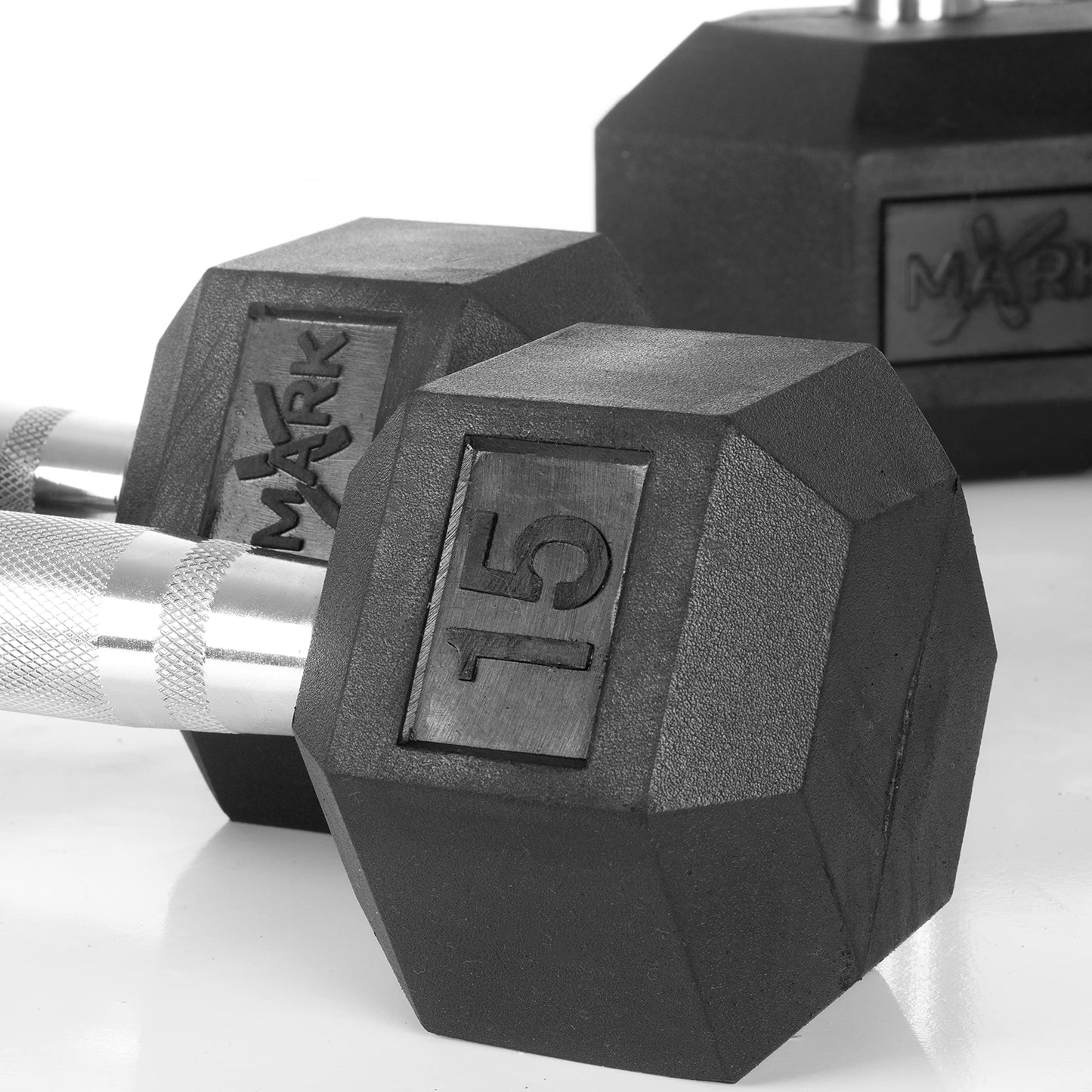 XMARK Dumbbell Set with Rack, Weights Dumbbells, Multiple Free Weights and Horizontal Storage for Home Gym Strength Training, Storage Rack (Black)