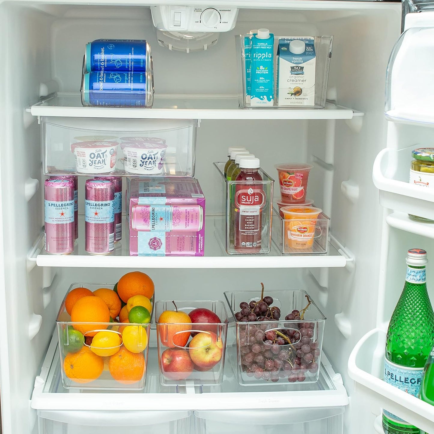 Simplify Large Horizontal Organizer Bin, Multi-Purpose Storage for Fridge, Bathroom, Desk, and Cosmetics