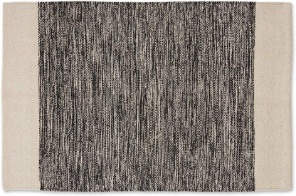 DII Woven Rugs Collection 2x3', Hand-Loomed with Black Border