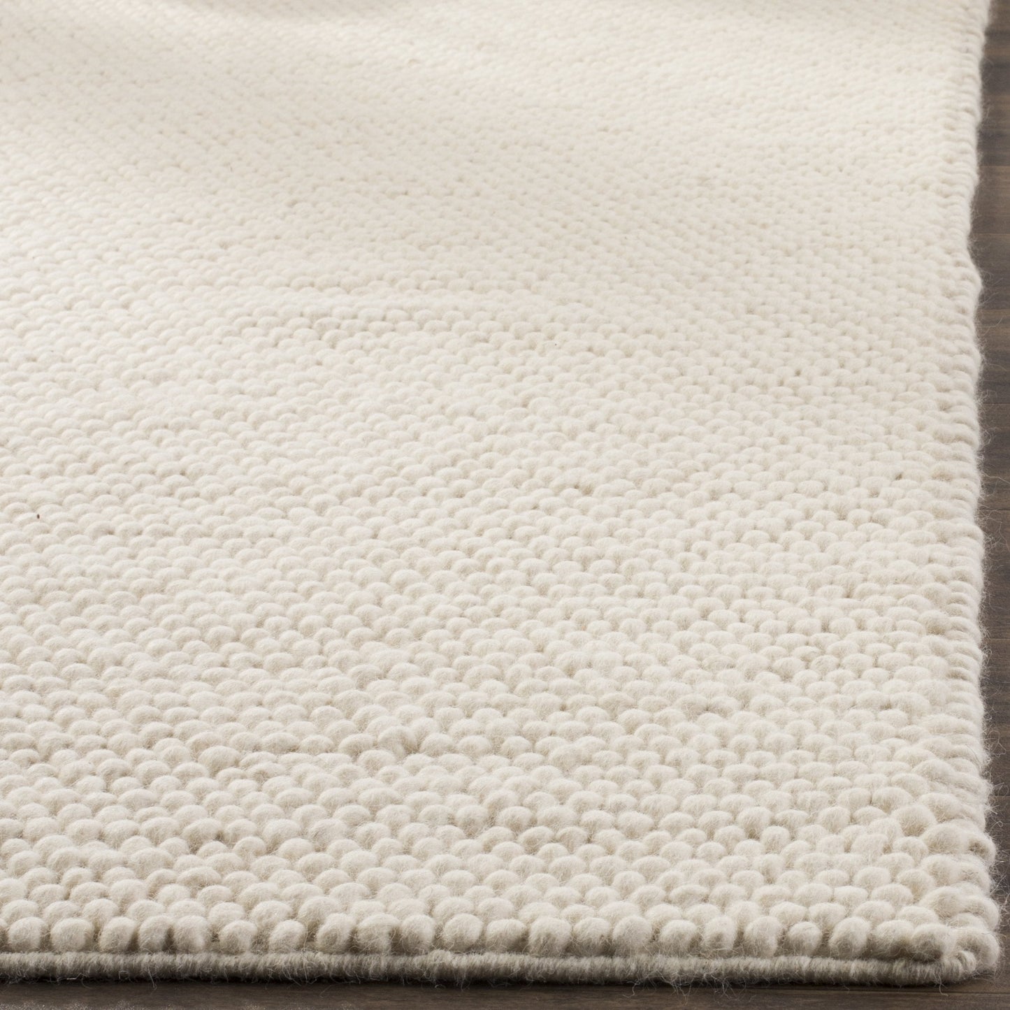 SAFAVIEH Area Rug 9x12 - Natura Collection - Large - Ivory, Handmade Wool Blend, Textured Design, Ideal for Living Room, Bedroom, Dining Space (NAT620A)