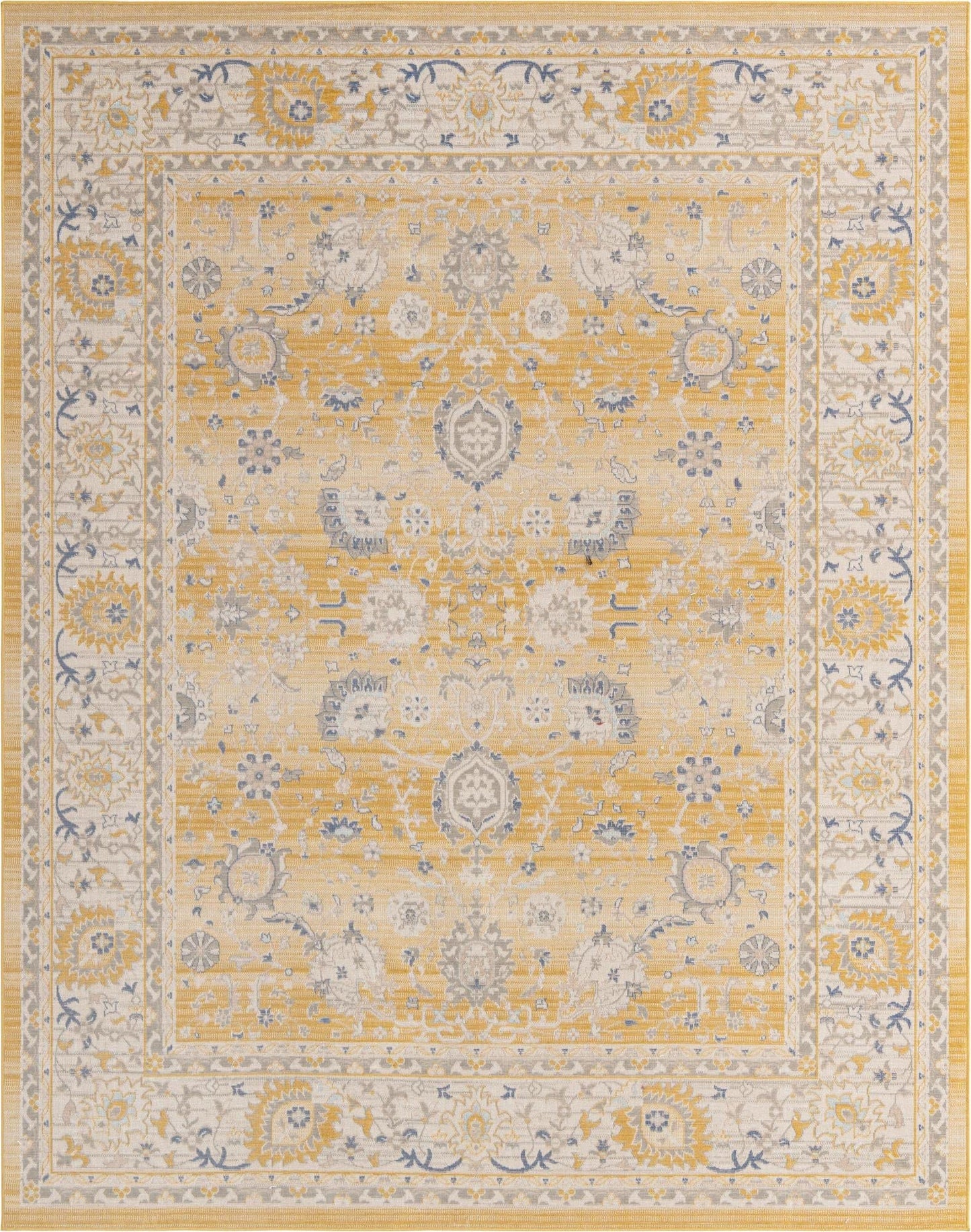 Unique Loom Whitney Collection Traditional Border Area Rug (8' 0 x 10' 0 Rectangular, Tuscan Yellow)