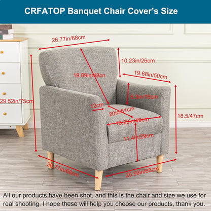 1 Sofa,A43 CRFATOP Printed Stretch Chair Slipcovers with Arms for Living Room Piece Accent Chair Covers Soft Banquet