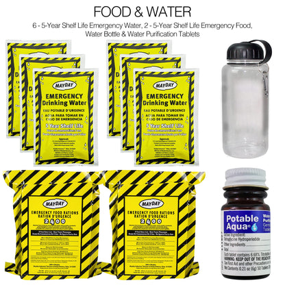 Ready America 72 Hour Deluxe Emergency Kit + Ready America 72 Hour Emergency Kit, 2-Person 3-Day Backpack