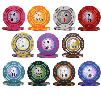 MRC 1000pcs Yin Yang Poker Chips Set with Aluminum Case Custom Build