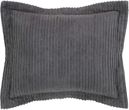 Better Trends Jullian Collection - Super Soft Lightweight 100% Cotton Tufted Standard Sham in Gray, Machine Washable