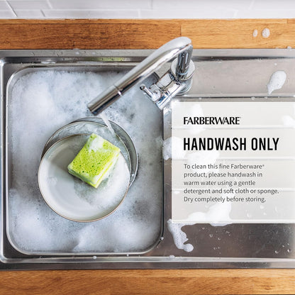 Farberware Sundae Board with Recessed Handles, Reversible Kitchen Cutting Board, 11x14-Inch, Bamboo