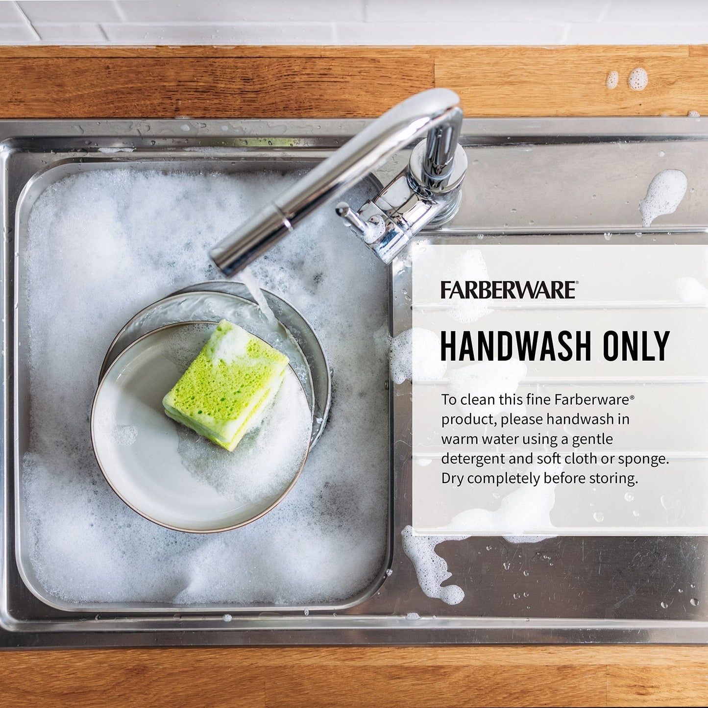 Farberware 15-Piece Kitchen Knife Set, High-Carbon Stainless Steel Blades with Wood Block, Steak Knives, Sharpening Tool & All-Purpose Shears, Razor Sharp, Ergonomic Stainless Steel Handles