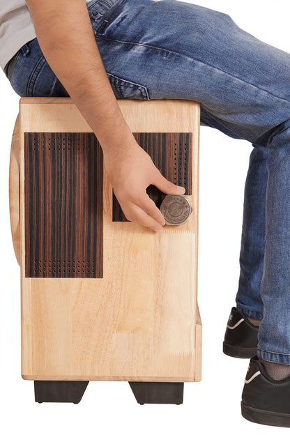 Clapbox Cajon Drum Birch Wood (Full Size) - NOT MADE IN CHINA - 3-in-1 - Cajon + Bongo + Darbuka | Most Popular Percussion Brand Online (Natural, Cajembe)