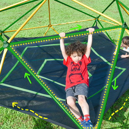 Merax 12FT Climbing Dome with Hammock, Outdoor Geometric Dome Climber Play Center for Kids 3-10 Supporting 1000 lbs, Easy Assembly Jungle Gym