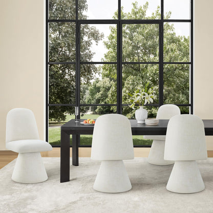 KISLOT Swivel Dining Chairs Set of 4, Modern Upholstered Dining Chair Mid Century Kitchen Chairs with Wave Shaped High Back, 360 Degree Rotating Vanity Chair for Dining Room, Bedroom, Farmhouse, Beige