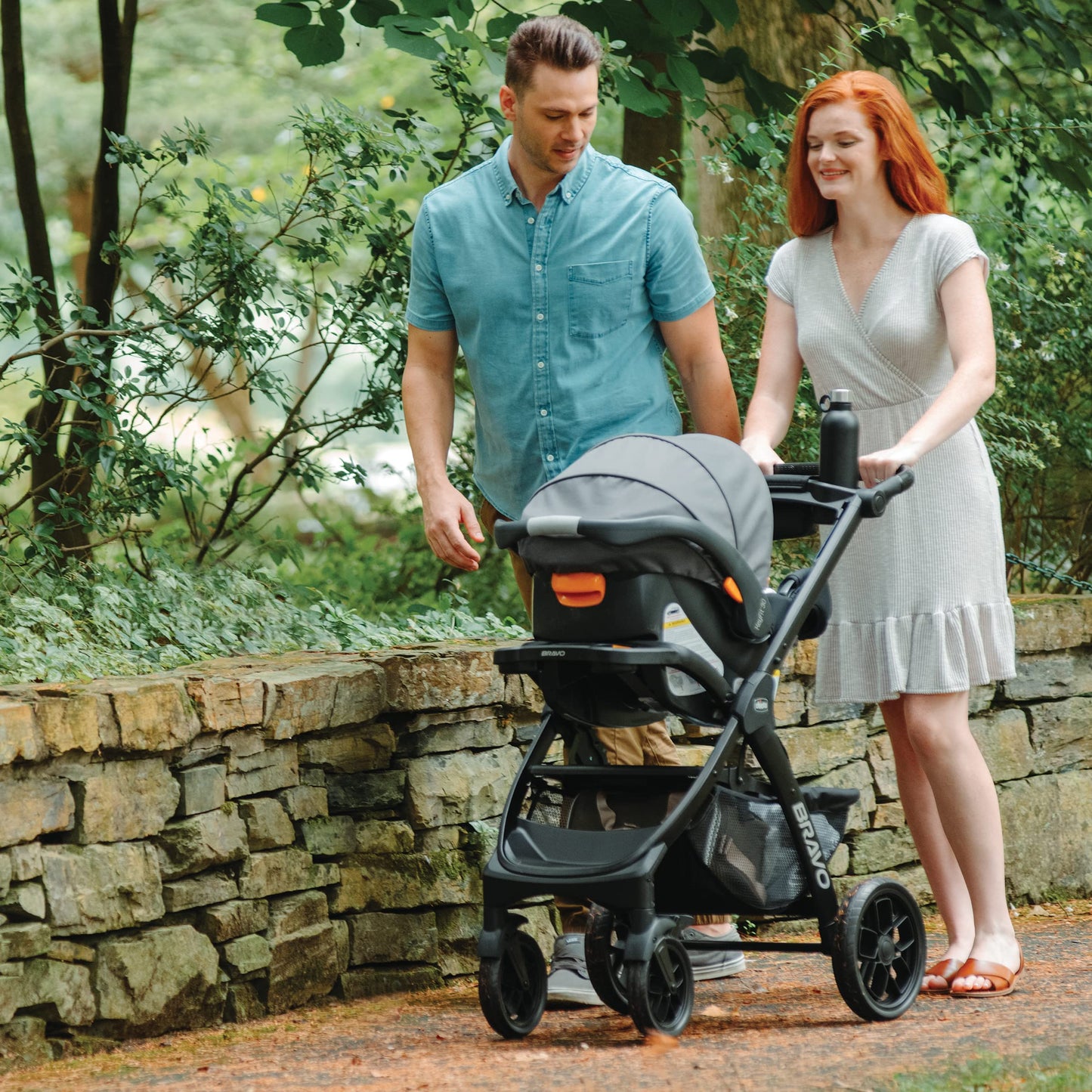 Chicco Bravo LE ClearTex Full-Size Stroller for Babies and Toddlers, UPF-Rated Canopy, GREENGUARD Gold Certified, Lightweight, One-Hand Compact Fold, Pewter/Grey