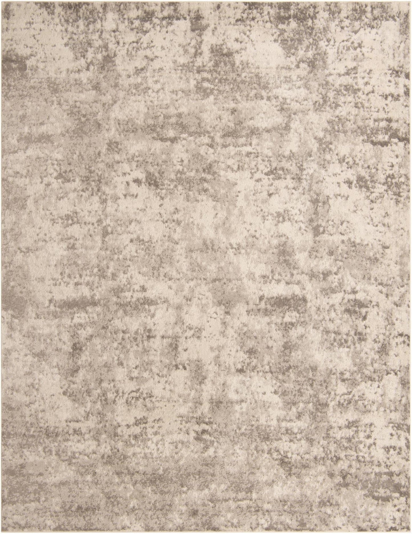 Unique Loom Eos Collection Area Rug - Borealis (10' x 13' Rectangle, Stone Gray/ Ivory)
