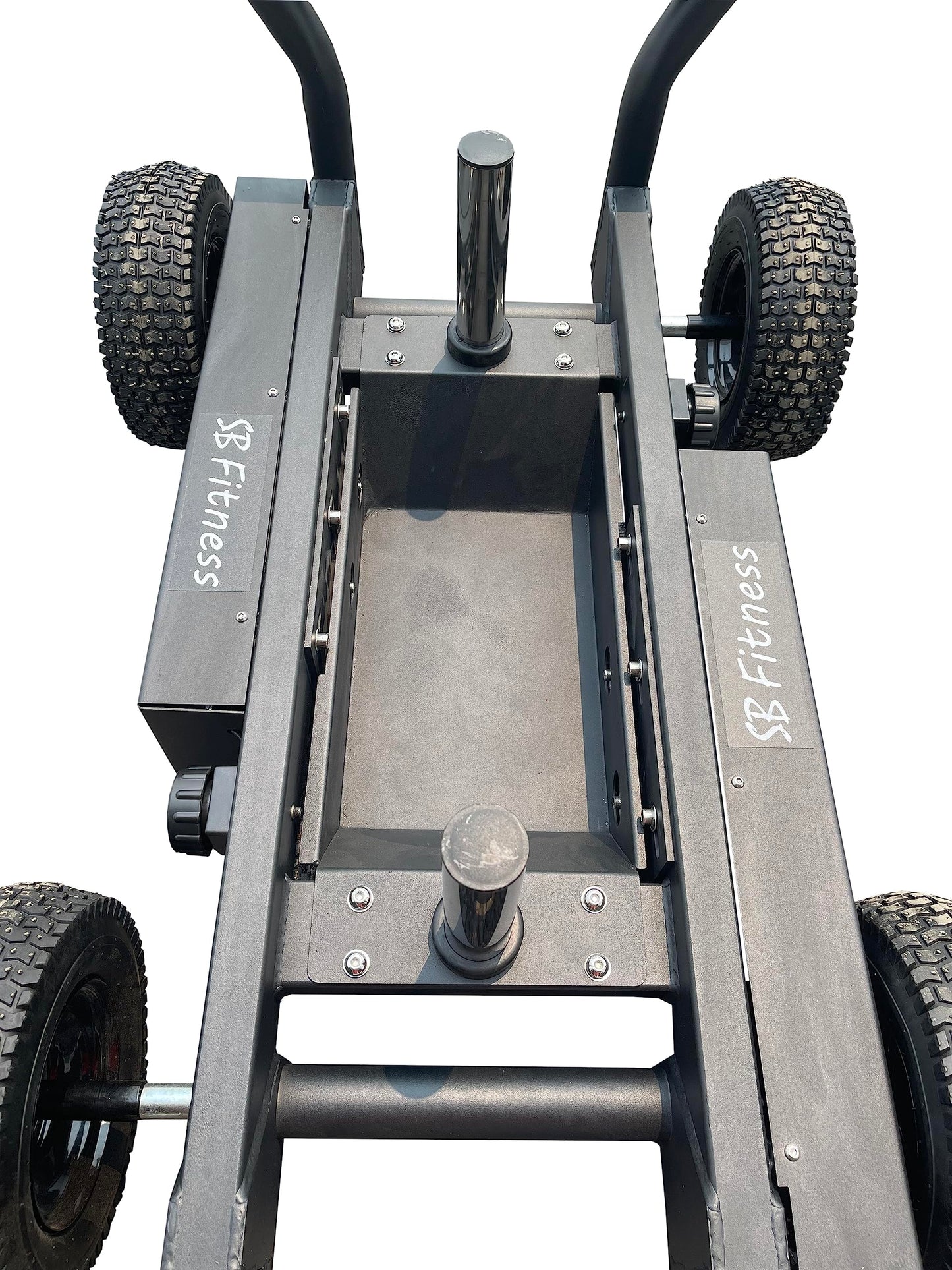 SuperSled with 8 levels of resistance for indoor or outdoor use, cardio and strength training, weight horns included