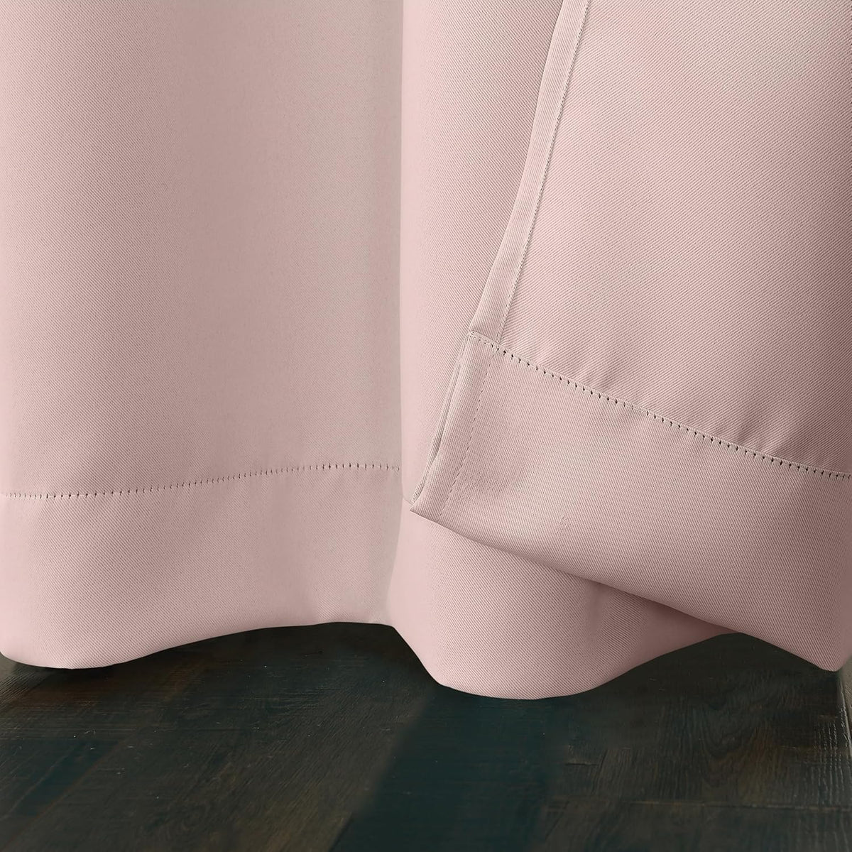 Sun Zero Soho Blackout Energy Efficient Grommet Curtain Single Panel, 54" x 63", Blush Pink