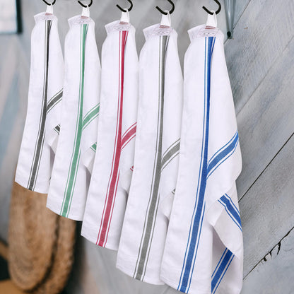Utopia Towels Blue Dish Towels [12 Pack - 15 x 25 Inches] 100% Ring Spun Cotton Highly Absorbent & Reusable Cleaning Bar, Tea, Kitchen and Dishcloths Set - 200 GSM