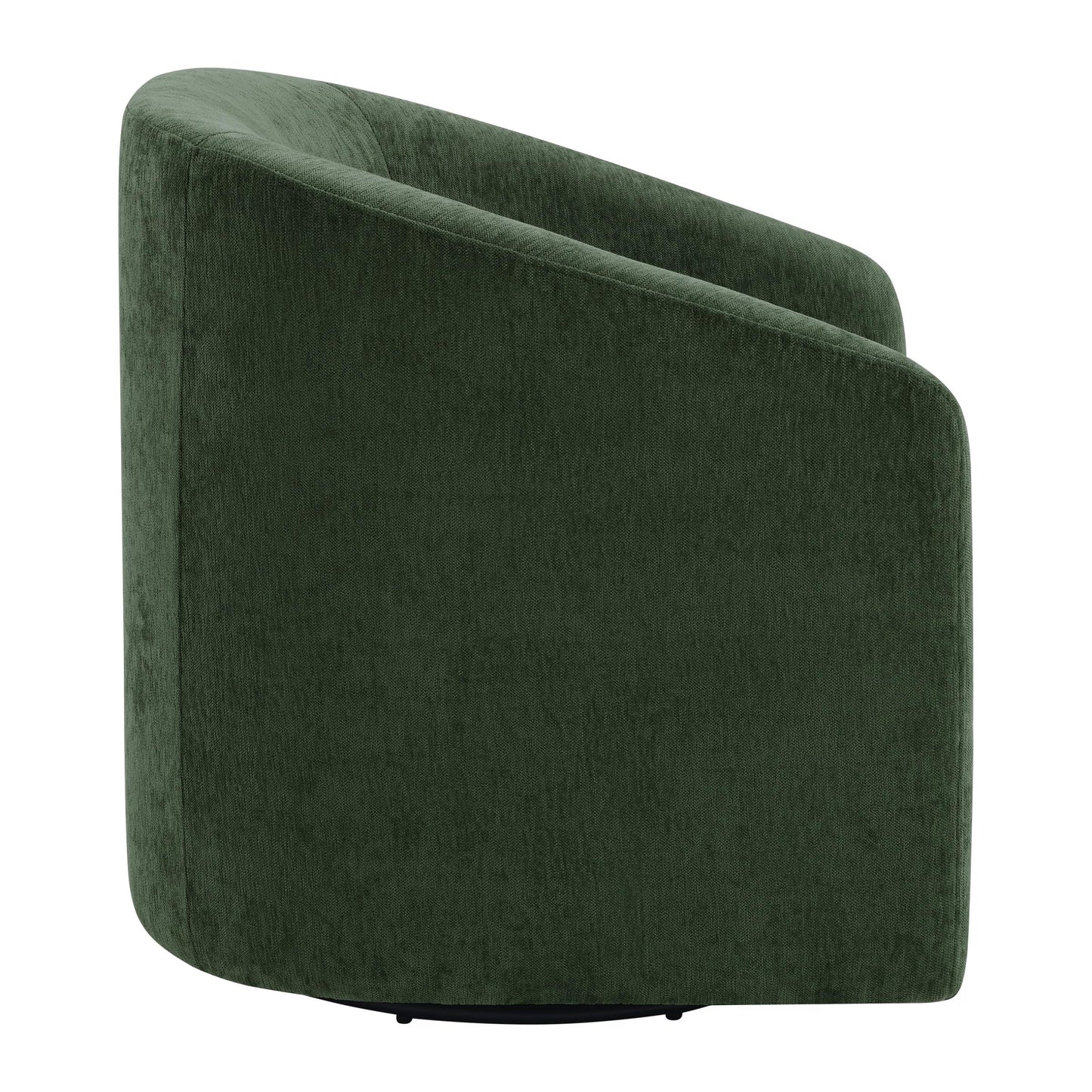 OSP Home Furnishings Parker Upholstered Swivel Tub Accent Chair, Green Fabric