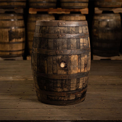 Midwest Barrel Company Authentic Bourbon/Whiskey Barrel (53 Gallon) Used Genuine American White Oak Wood Barrel for Decoration, Furniture & DIY Projects - 1 Barrel