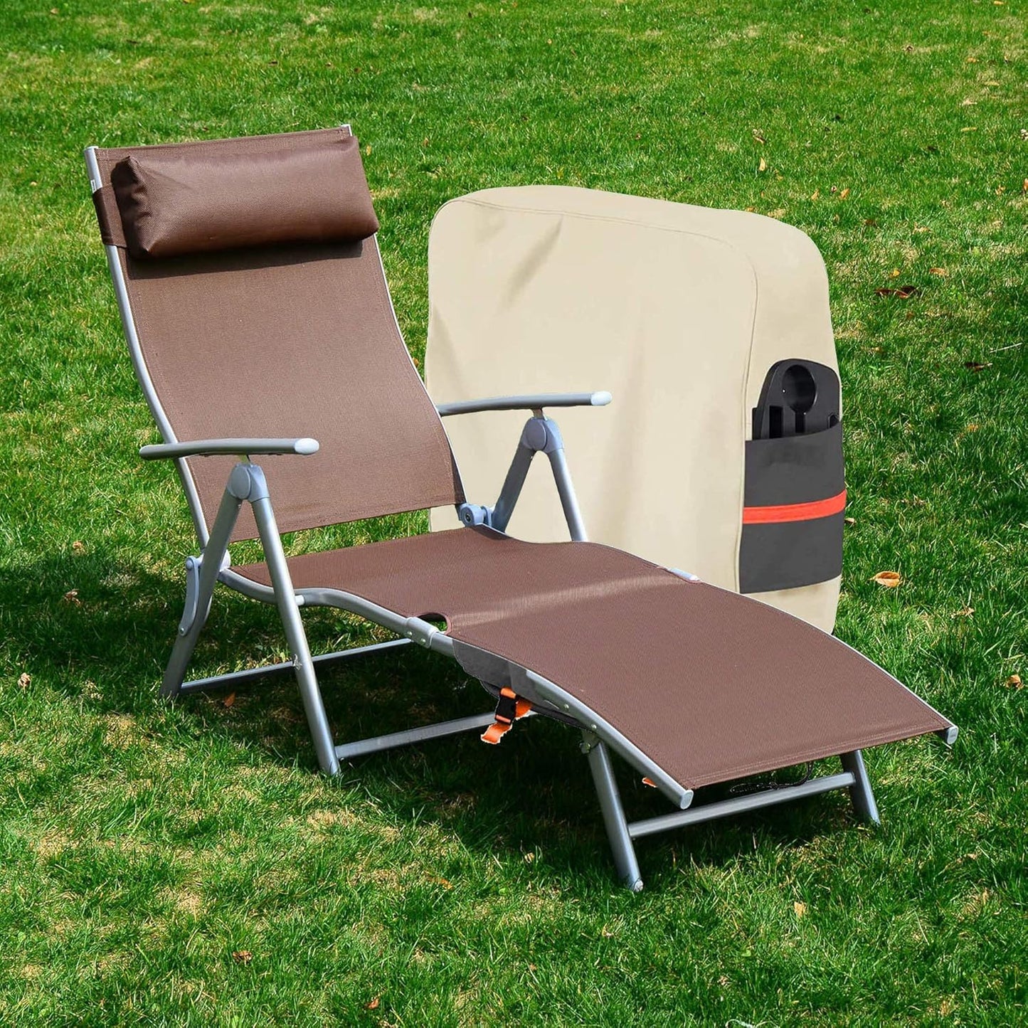 (2PC) SOKINGCOVER Zero Gravity Chair Covers - Outdoor Folding Recliner Chair Cover, Waterproof, UV Resistant