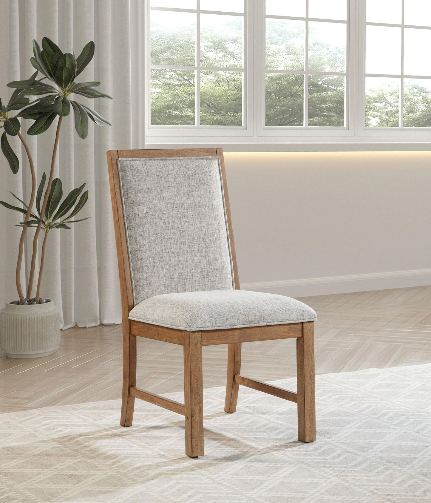 Coaster Home Furnishings Bruner Upholstered Dining Side Chair Brown 109102 (Set of 2)