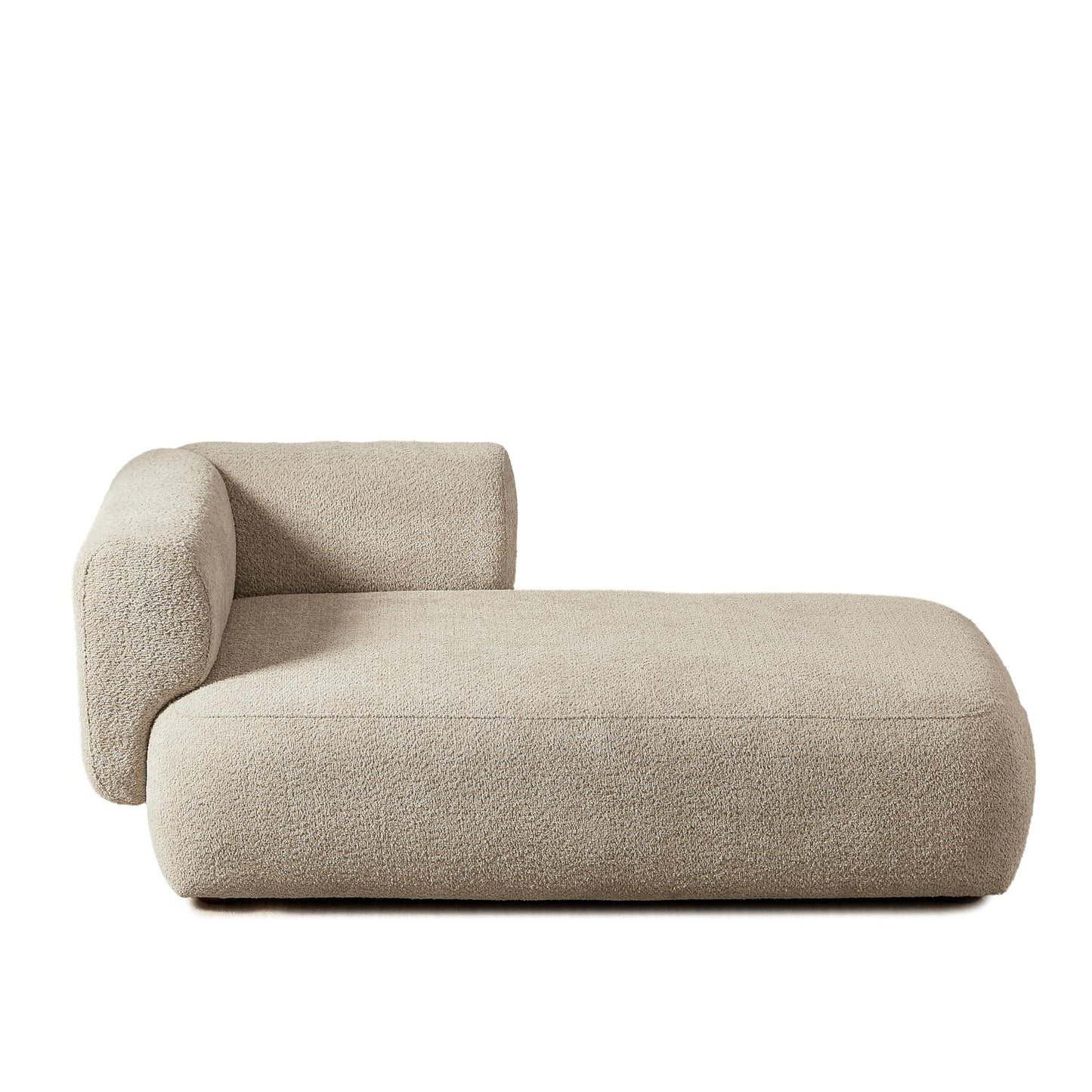 ERYE Boucle Upholstered Right Facing Chaise Lounge Indoor for Living Room Bedroom,Comfy Single Chaise Lounge Modern Leisure Recliner Sleeper Sofa Daybed, Easy Assemble
