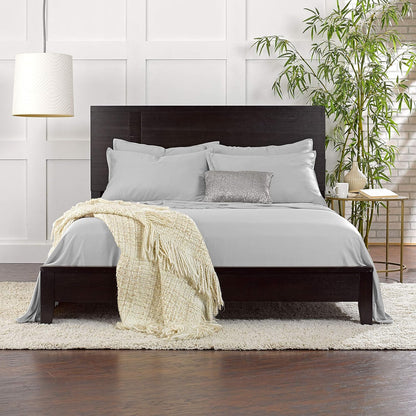 Pure Bamboo Twin Sheets - Luxuriously Soft 100% Organic Viscose Bed Sheet Set | Silver Pearl Color