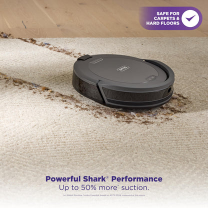 Shark Navigator Robot Vacuum with Bagless 30-Day Capacity Self-Empty Base, Powerful Suction, SmartPath Navigation, Self-Cleaning Brushroll, for Carpets & Hard Floors, White, AV2110S