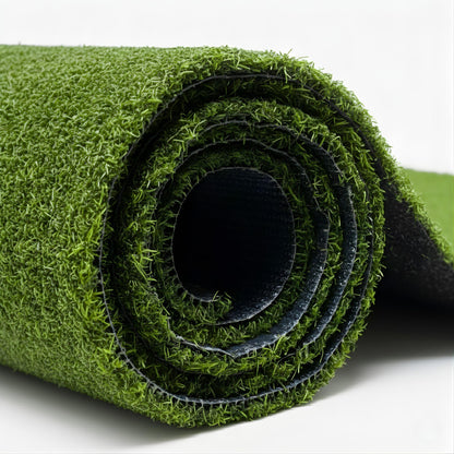 Ottomanson Artificial Grass Turf Runner 2'7" x 26', Fake Grass Rug for Gym Turf Lane, Putting Green & Sled Training, Indoor Outdoor Turf Mat with Drainage Holes, UV Resistant
