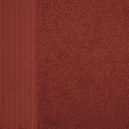 Superior Turkish Cotton Jacquard Solid 12-Piece Washcloth/Face Towel Set, Quick Dry Small Decorative Towels in Maroon