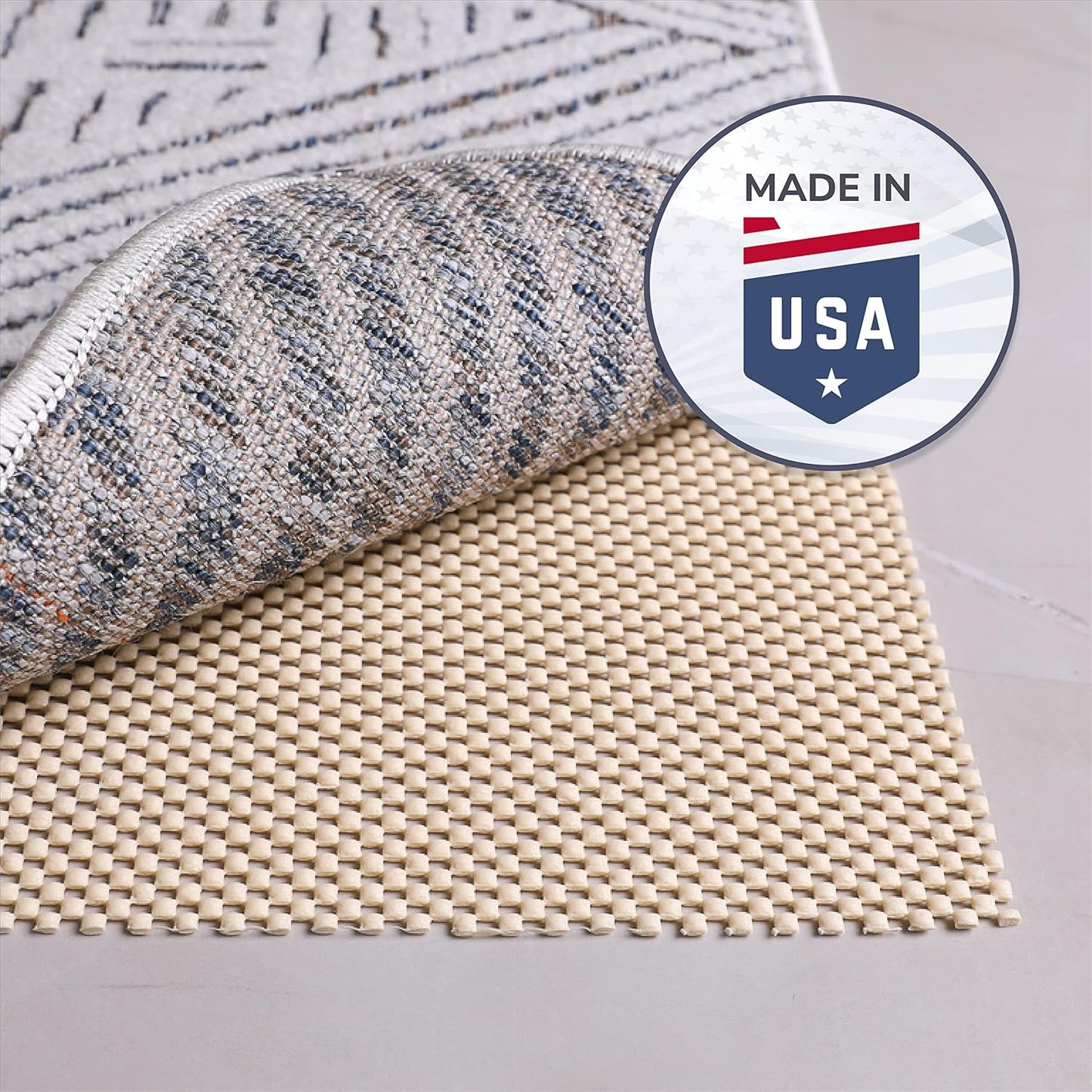 Slip-Stop Super Grip Outdoor Non-Slip Rug Pad, USA-Made Gripper Prevents Sliding for Outdoor Rugs, 2 x 4 ft