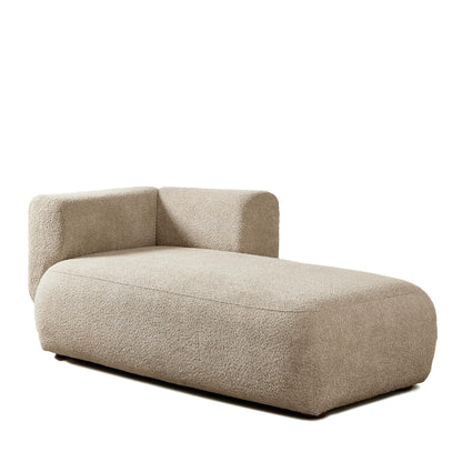 ERYE Boucle Upholstered Right Facing Chaise Lounge Indoor for Living Room Bedroom,Comfy Single Chaise Lounge Modern Leisure Recliner Sleeper Sofa Daybed, Easy Assemble