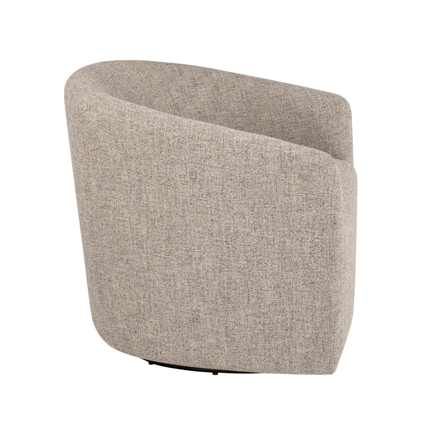 HomePop Upholstered Swivel Accent Chair, Modern Barrel Chair with 360° Swivel Base, Midtone Gray Fabric for Living Room, Bedroom, or Office