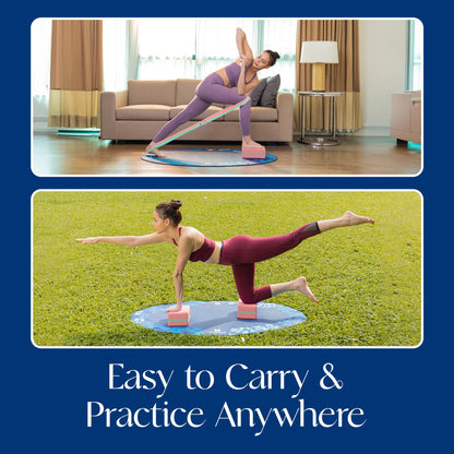 Tumaz Non-Slip Yoga Blocks 2-Pack - High Density/Lightweight EVA Foam & Natural Cork for Stability, Premium Set with E-Book Included