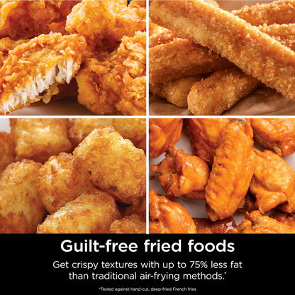 Ninja | Air Fryer | 4 QT Capacity | 4-in1 Roast, Crisp, Roast, Reheats, & Dehydrates | Dishwasher Safe Parts | Includes 20 Easy & Healthy Recipes | Compact | Grey | AF101