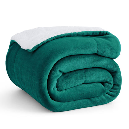 Bedsure GentleSoft Sherpa Fleece Blankets Queen Size for Bed - Thick and Warm, Soft Fuzzy Plush Queen Blanket for Winter, Grey, 90x90 Inches