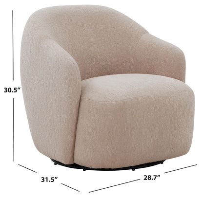 SAFAVIEH Couture Collection Peitra Oatmeal Boucle Accent Chair (Fully Assembled)