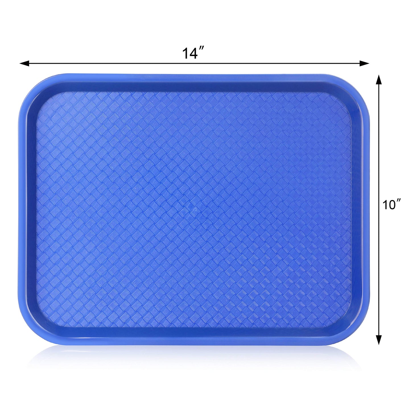 New Star Foodservice Fast Food Tray, Set of 12 (Blue, 10 by 14 Inch)