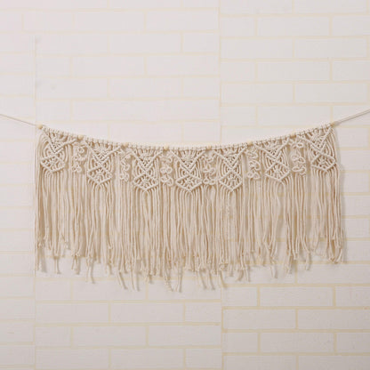 laddawan Macrame Garland Macrame Wall Hanging Nursery Wall Decor Boho Home Bohemian Bedroom Wedding Macrame Garland First Birthday Decor (B)
