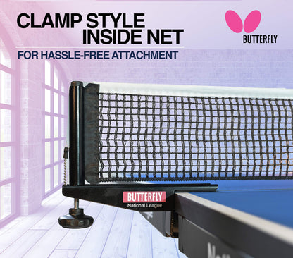 Butterfly National League 25 Table Tennis Table | 10 Minute Quick Assembly Ping Pong Table | 25mm Indoor Top | Tournament Grade