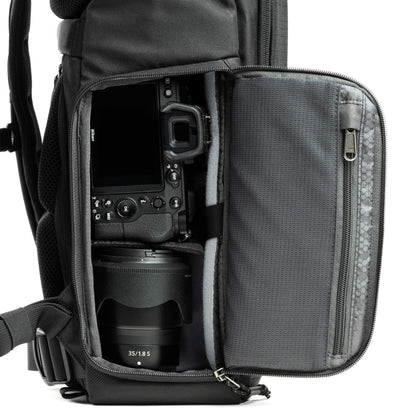 Think Tank FocusPoint 22L RollTop Camera Backpack - Urban Rust: Expandable Travel & Camera Backpack with Laptop Sleeve, Quick Side and Back Access, Rain Cover – Versatile Photography & Travel Bag