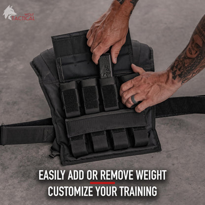 Wolf Tactical Men’s Weighted Vest - 35 lb Strength Training Weight Vest for Workouts