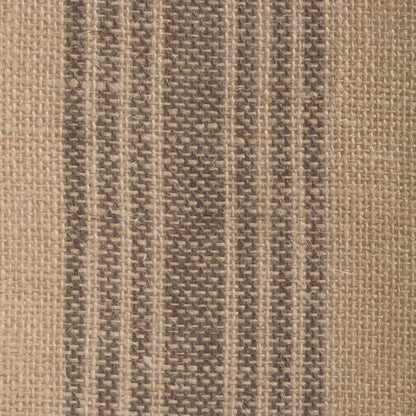 DII Jute Burlap Collection Table Runner, 14x108, Kitchen Tabletop with Middle Stripe Gray