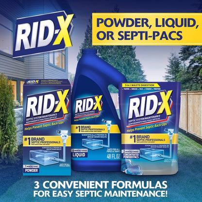 Rid-X Septic Tank System Treatment, Septic Tank Treatment, 3.2 Ounce