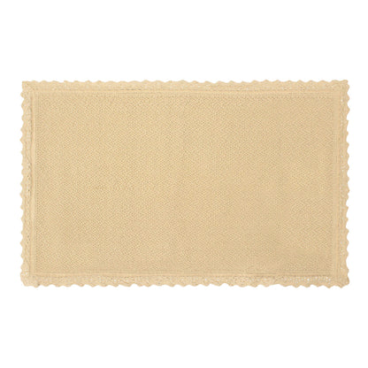 Laura Ashley Reversible Crochet Beaded Bath Rug, Linen, 17"x24"/20"x34"