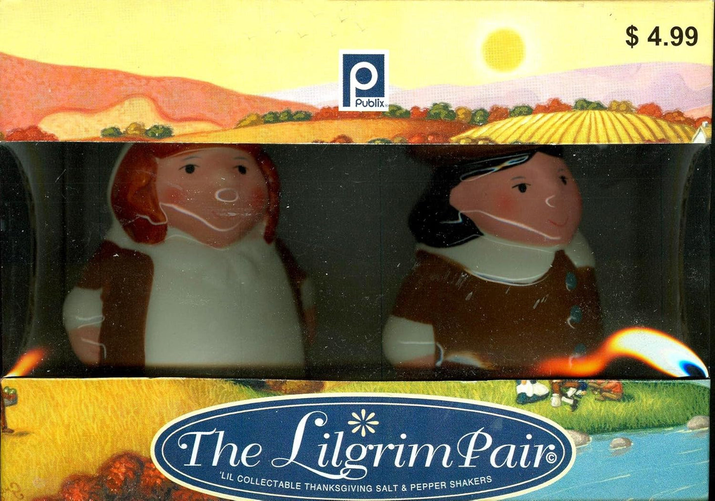 Publix The Lilgrim Pair, Pilgrim Salt and Pepper Shakers