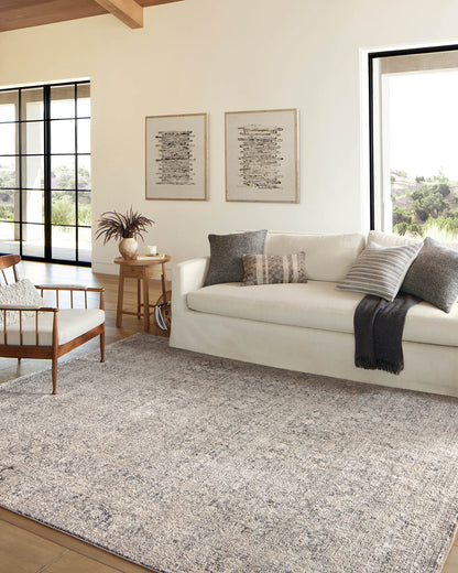 Loloi Amber Lewis Alie Collection ALE-01 Stone/Mist 7'-10'' x 10', .13'' Pile Height, Area Rug